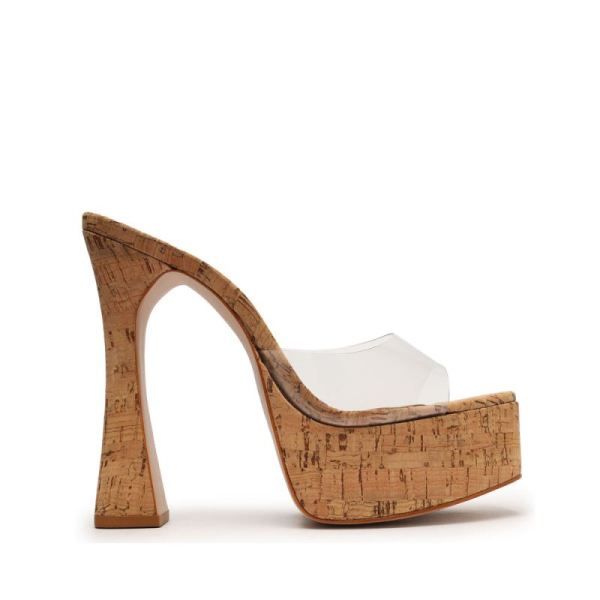 Schutz | Haila Vinyl&Cork Sandal-Beige - Click Image to Close