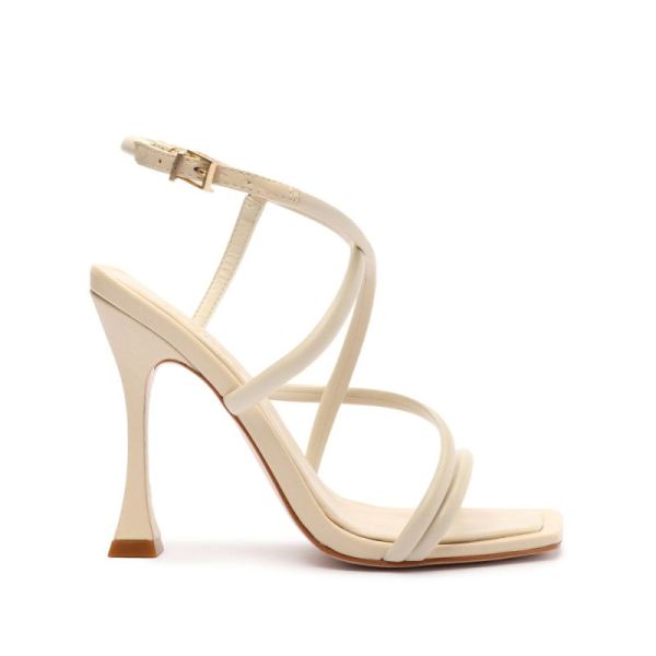 Schutz | Lovi Nappa Leather Sandal-Eggshell