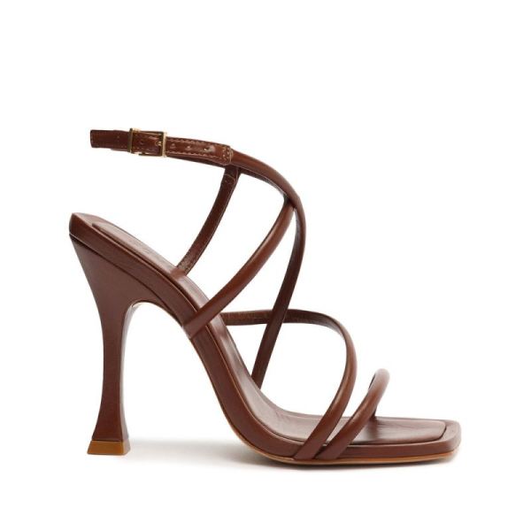 Schutz | Lovi Nappa Leather Sandal-New Cognac