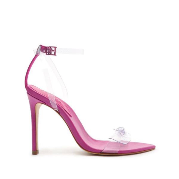 Schutz | Elyda Leather&Vinyl Sandal-Very Pink