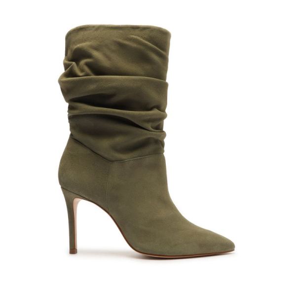 Schutz | Ashlee Suede Bootie-Aspen Green - Click Image to Close