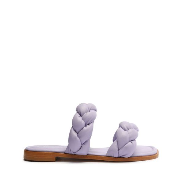 Schutz | Soo Leather Sandal-Smoky Grape