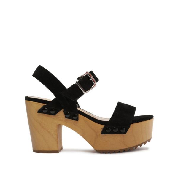 Schutz | Gayleh Suede Sandal-Black - Click Image to Close