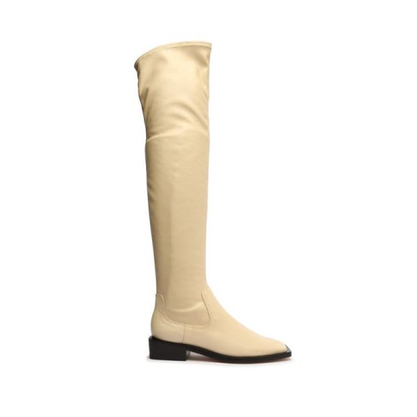 Schutz | Guily Up Leather Boot-Eggshell