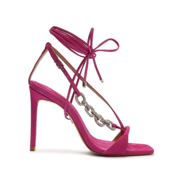 Schutz | Vikki Glam Nubuck Sandal-Very Pink - Click Image to Close