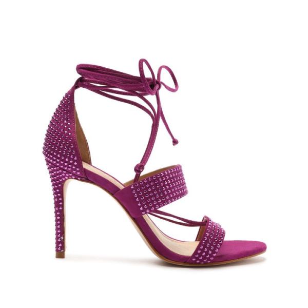 Schutz | Sybil Lace Up Sandal-Bright Violet