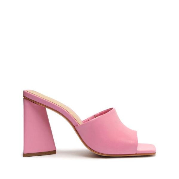 Schutz | Lizah Nappa Leather Sandal-Club Rose