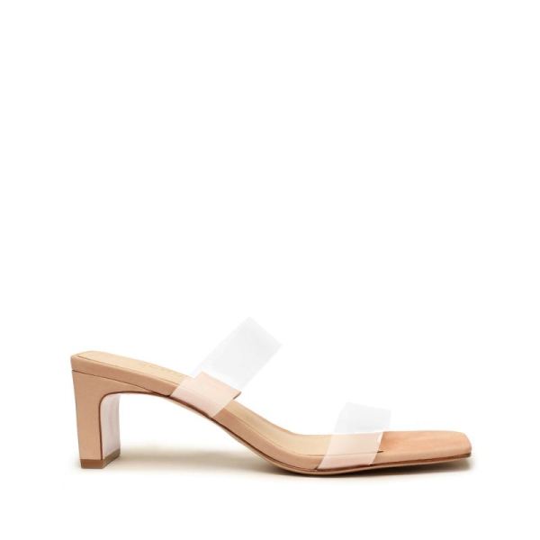 Schutz | Taina Vinyl&Leather Sandal-Honey Beige - Click Image to Close