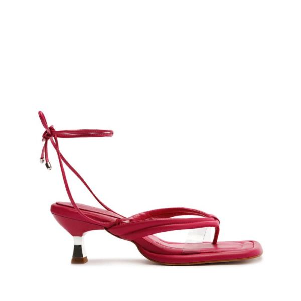 Schutz | Meghan Mid Vinyl Sandal-Hot Pink