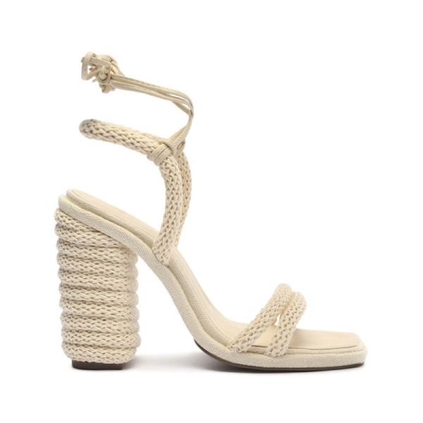 Schutz | Leenah Leather Sandal-Eggshell - Click Image to Close