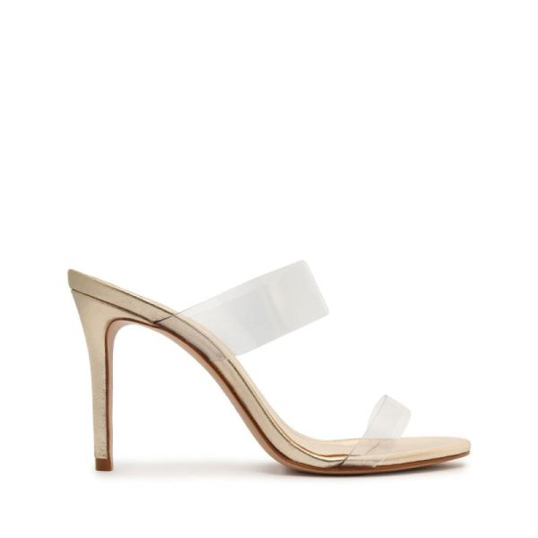 Schutz | Ariella Vinyl Sandal-Gold - Click Image to Close