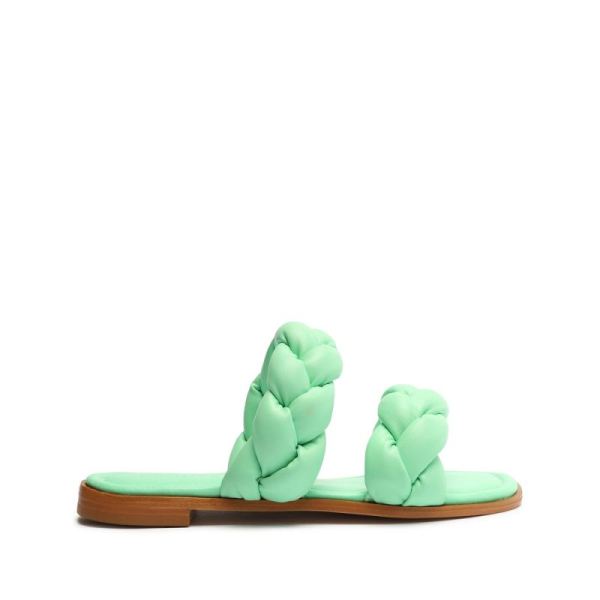 Schutz | Soo Leather Sandal-Deep Mint