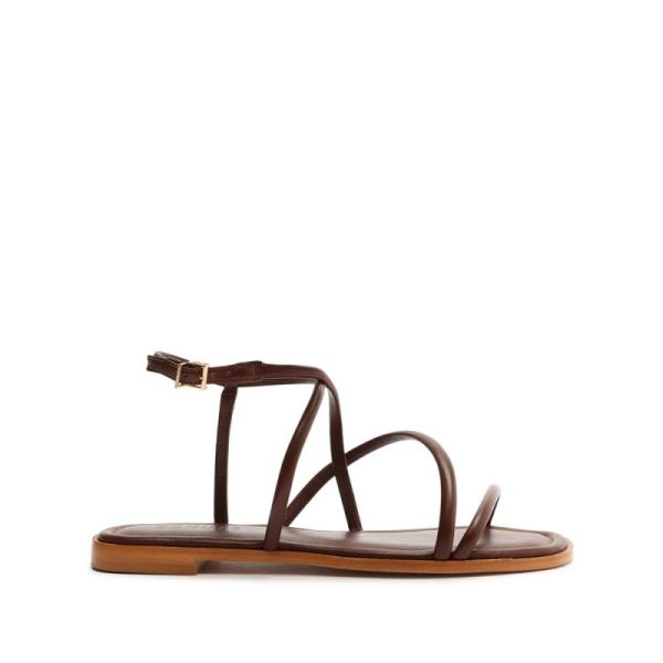 Schutz | Lovi Nappa Leather Flat-New Cognac