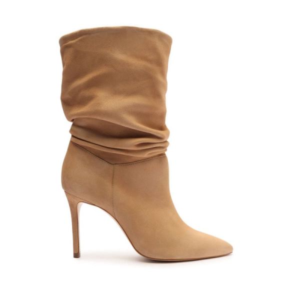 Schutz | Ashlee Suede Bootie-Honey Beige