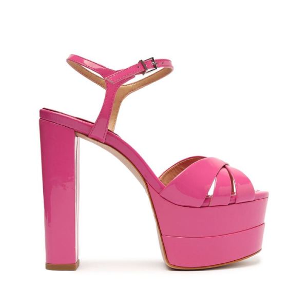 Schutz | Keefa High Patent Sandal-Pink - Click Image to Close