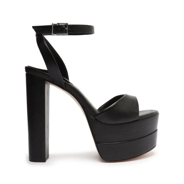 Schutz | Kaila Platform Nappa Leather Sandal-Black - Click Image to Close