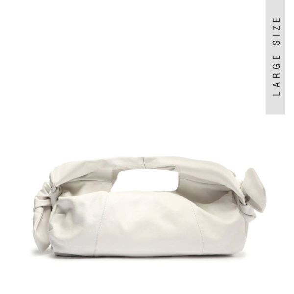 Schutz | Shopping Demi Leather Bag-White - Click Image to Close