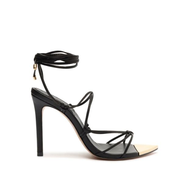 Schutz | Hana Nappa Leather Sandal-Black