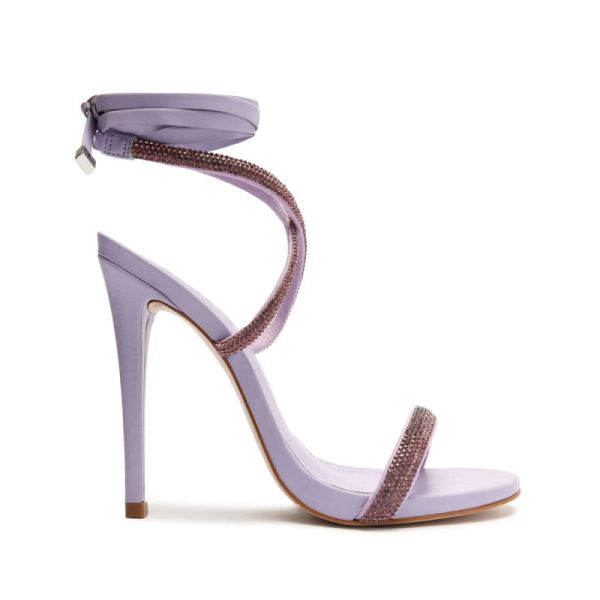 Schutz | Cloe Crystal Sandal-Light Amethyst