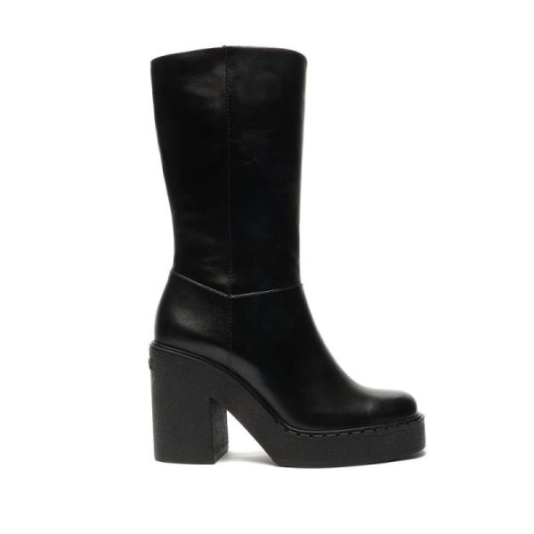 Schutz | Britt Up Leather Boot-Black - Click Image to Close