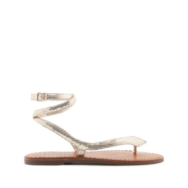 Schutz | Courtney Metallic Leather Sandal-Light Gold