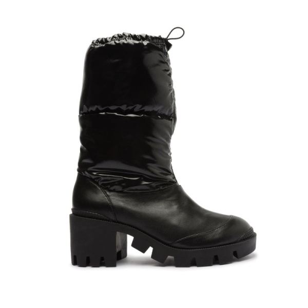 Schutz | Joseane Up Nylon&Nappa Leather Bootie-Black