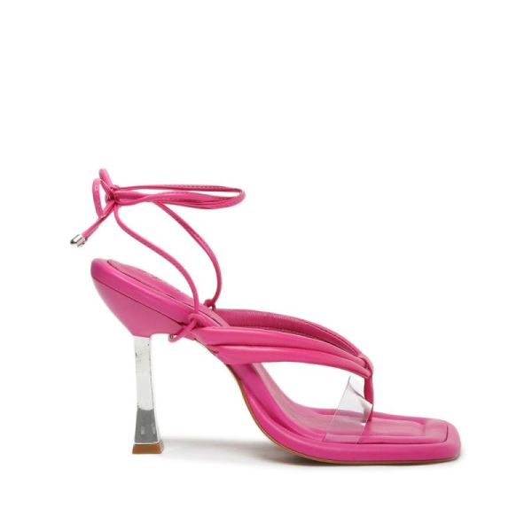 Schutz | Meghan Vinyl Sandal-Hot Pink - Click Image to Close