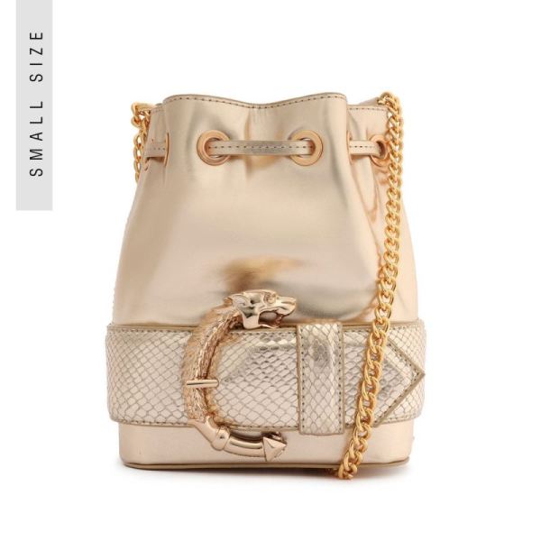 Schutz | Mini Bucket Fierce Handbag-Platina Gold