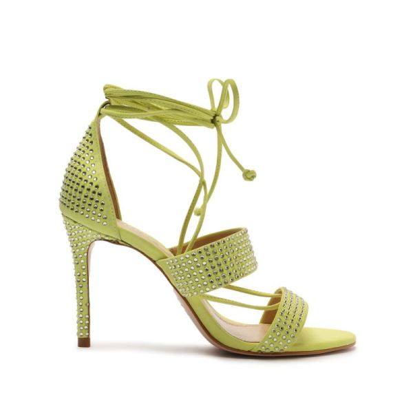 Schutz | Sybil Lace Up Sandal-Wild Lime