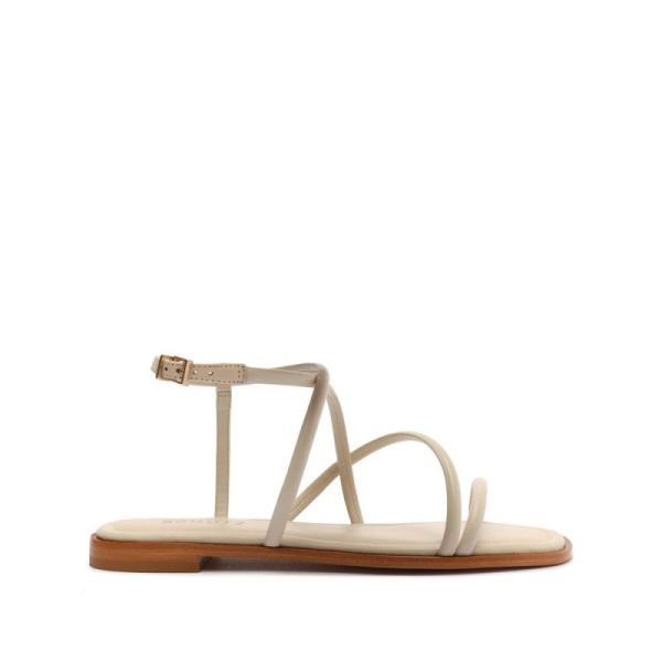 Schutz | Lovi Nappa Leather Flat-Eggshell