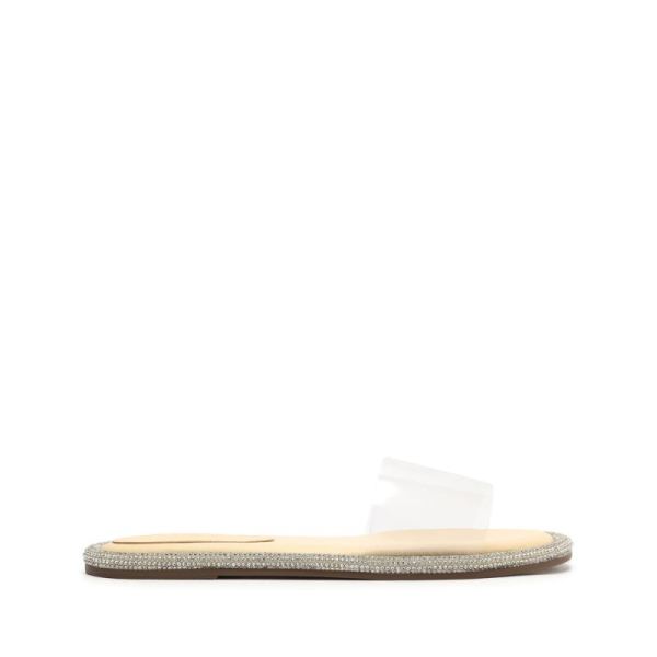 Schutz | Alcina Vinyl Sandal-Eggshell - Click Image to Close