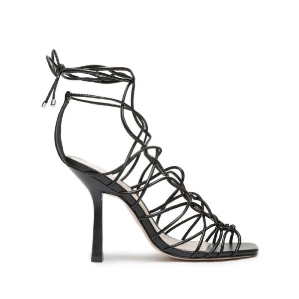 Schutz | Heyde Nappa Leather Sandal-Black - Click Image to Close