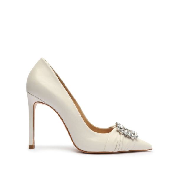 Schutz | Meisho Nappa Leather Pump-Pearl - Click Image to Close