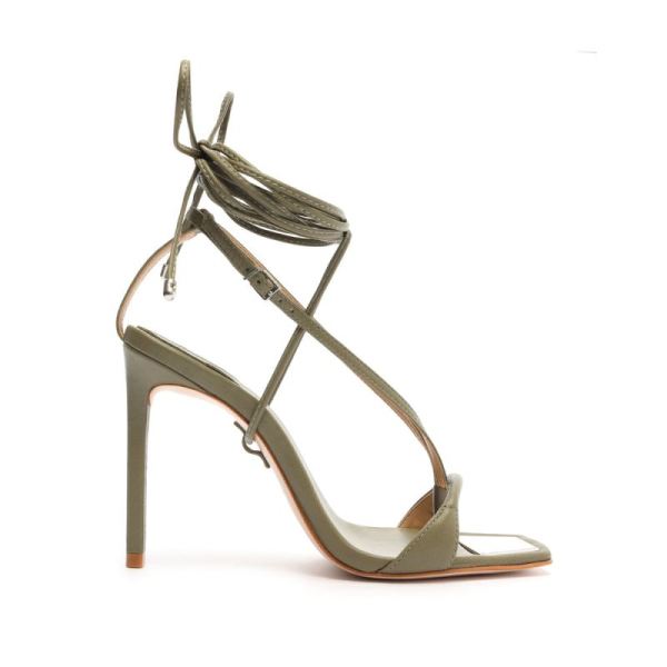 Schutz | Vikki Nappa Leather Sandal-Aspen Green