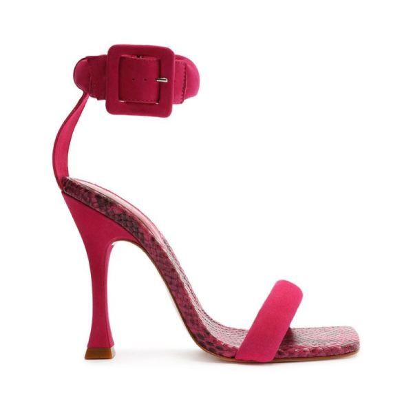 Schutz | Gigih Nubuck Sandal-Hot Pink