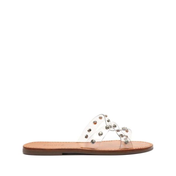 Schutz | Cathryn Vinyl Sandal-Clear - Click Image to Close