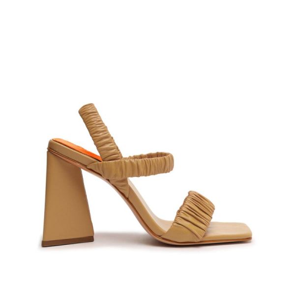 Schutz | Lirah Nappa Leather Sandal-Honey Beige