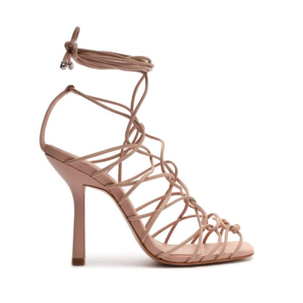 Schutz | Heyde Nappa Leather Sandal-Sweet Rose