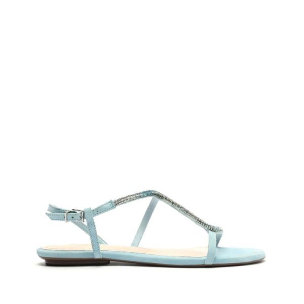 Schutz | Agaviny Nubuck Sandal-Wonder Blue - Click Image to Close