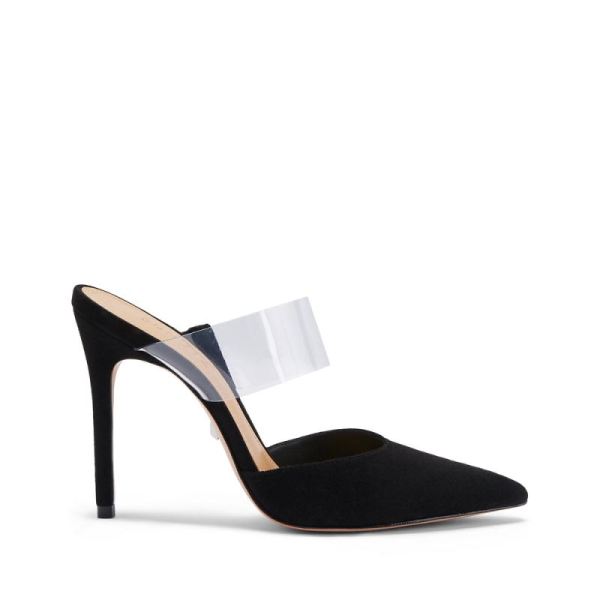 Schutz | Sionne Suede&Vinyl Mule | Office-to-out Situation -Black