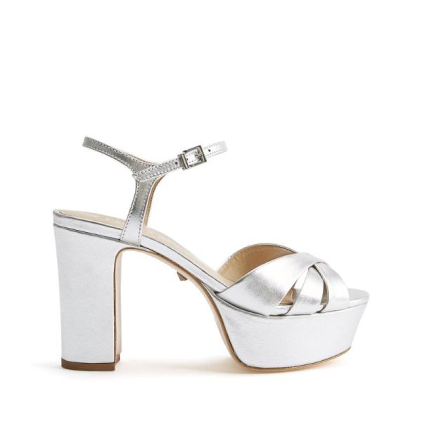 Schutz | Keefa Sandal: Disco Glamour Shoe -Prata Silver - Click Image to Close