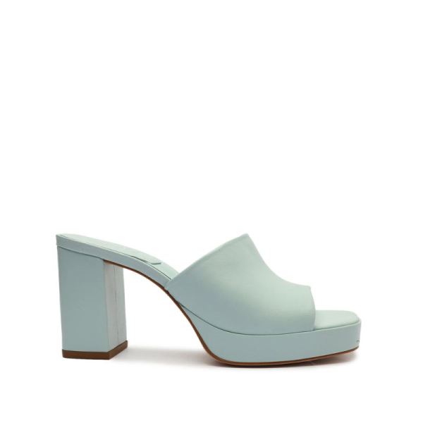 Schutz | Ammy Nappa Leather Sandal-Soft Sky