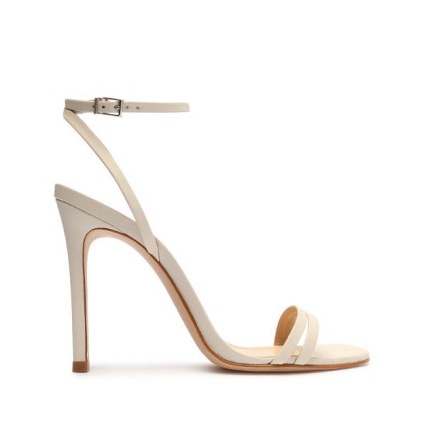 Schutz | Altina Nappa Leather Sandal-Pearl - Click Image to Close