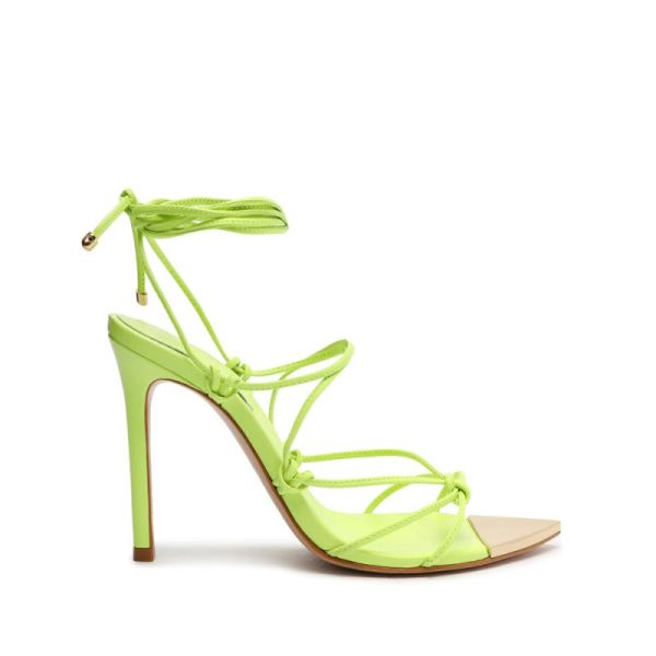 Schutz | Hana Nappa Leather Sandal-Green Fresh - Click Image to Close