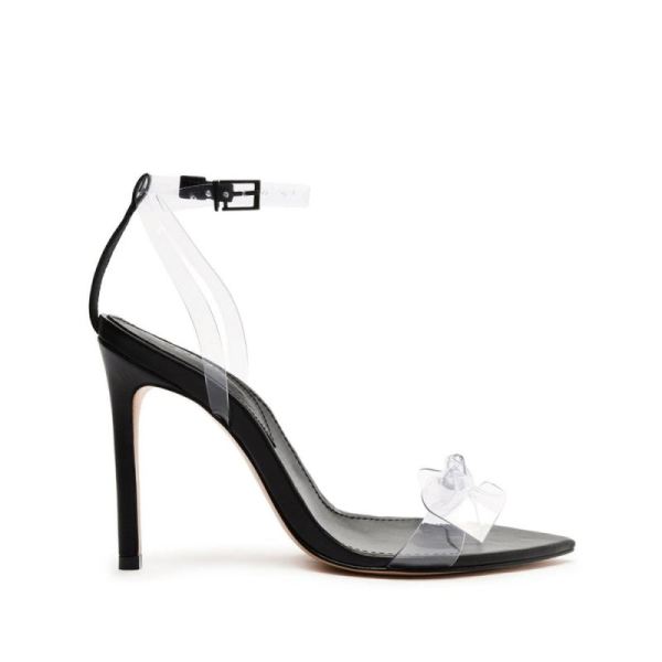 Schutz | Elyda Leather&Vinyl Sandal-Black