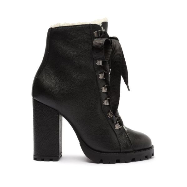 Schutz | Zhara Winter Leather Bootie-Black