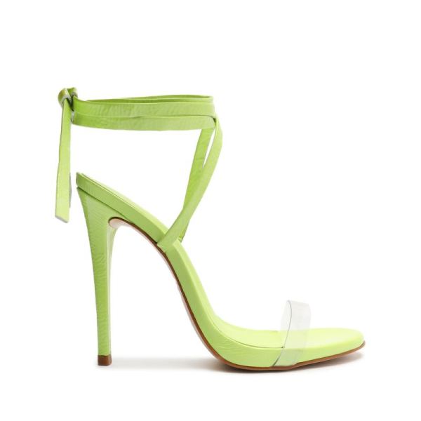 Schutz | Cloe Vinyl Sandal-Green Fresh