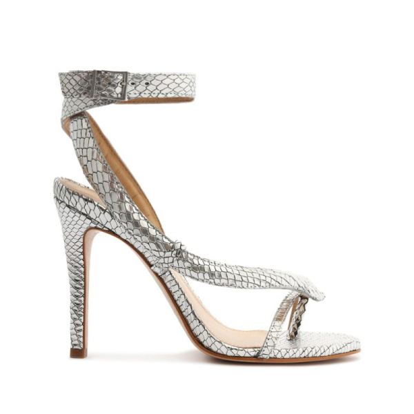 Schutz | Courtney High Metallic Sandal-Silver