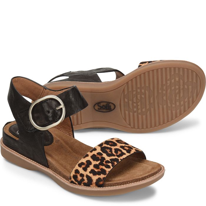 Sofft Women's Bali-Black Leopard Tan (Animal Print)