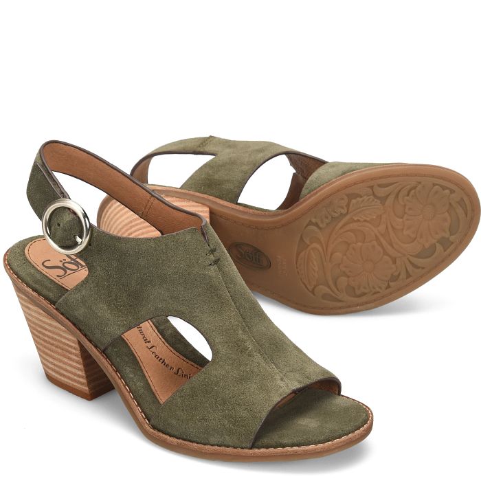 Sofft Women's Maben-Army Green Suede (Green)